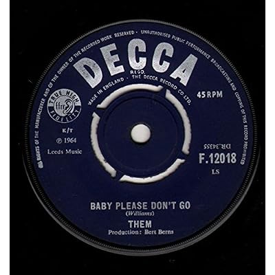 gloria / baby please don't go 45 rpm single