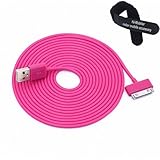 YY Store® [Braid Series] 10ft 3-metre 30-pin USB2.0 Braided Cable For Iphone 4 4s Ipod Touch 4 - Hot Pink