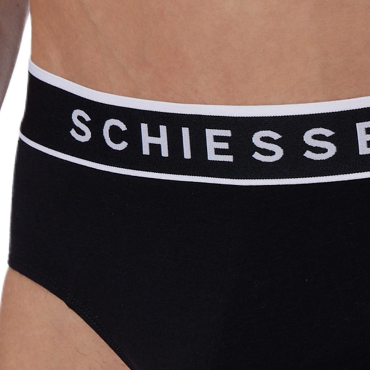 Schiesser Męskie majtki 5-pak bielizny z bawełny organicznej 95/5, czarne_183212, 6, Czarny_183212, 6