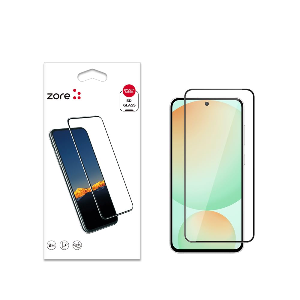Zore Galaxy ile uyumlu S24 FE Kenarları Kırılmaya Dayanıklı Cam Ekran Koruyucu Siyah