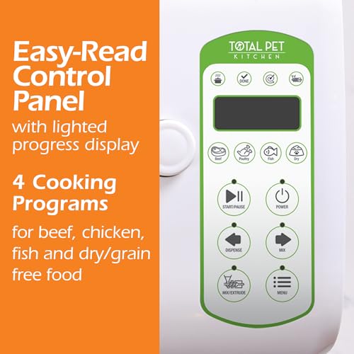 Pet Food Maker - All-in-One Pet Food Multicooker | Cooks, Mixes, and Dispenses Fresh Human-Grade Ingredients in About an Hour | 4.5 Quart Capacity