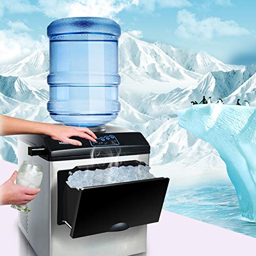 Eismaschine - 12 Eiswürfel Bereit in 8 Minuten, Vollautomatischer Haushalt/Gewerbe/Desktop Schneller Eiswürfelbereiter… – Bild 3