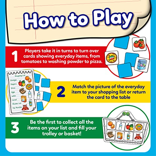Image of Orchard Toys Shopping List Educational Matching & Memory Board Game Party Gift|Travel & Family Fun Time For Kids 3 To 7 Years|Pack of 1