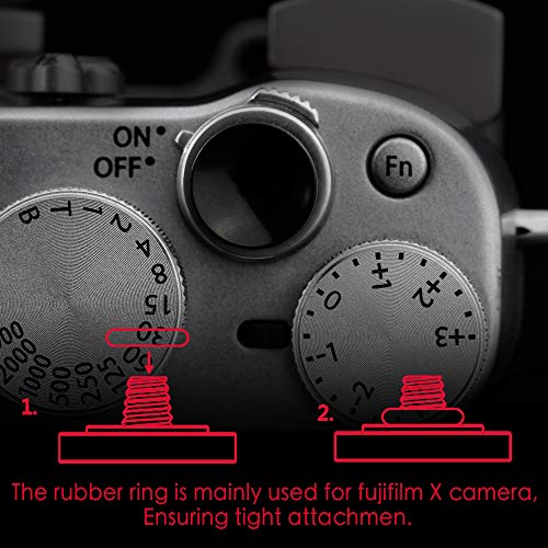 Image of Soft Shutter Release Button (2 Pack /Black) High-end Concave Camera Shutter Button