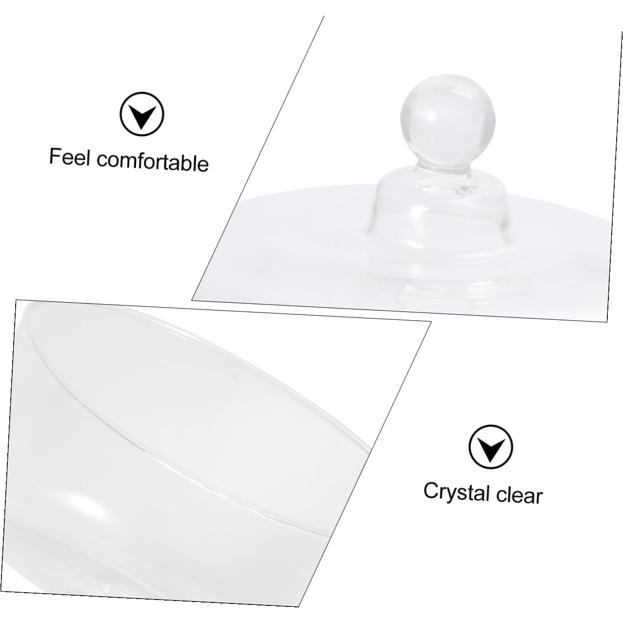 SOIMISS Cloche en Verre 1 Pièce Transparente pour Desserts et Cupcakes