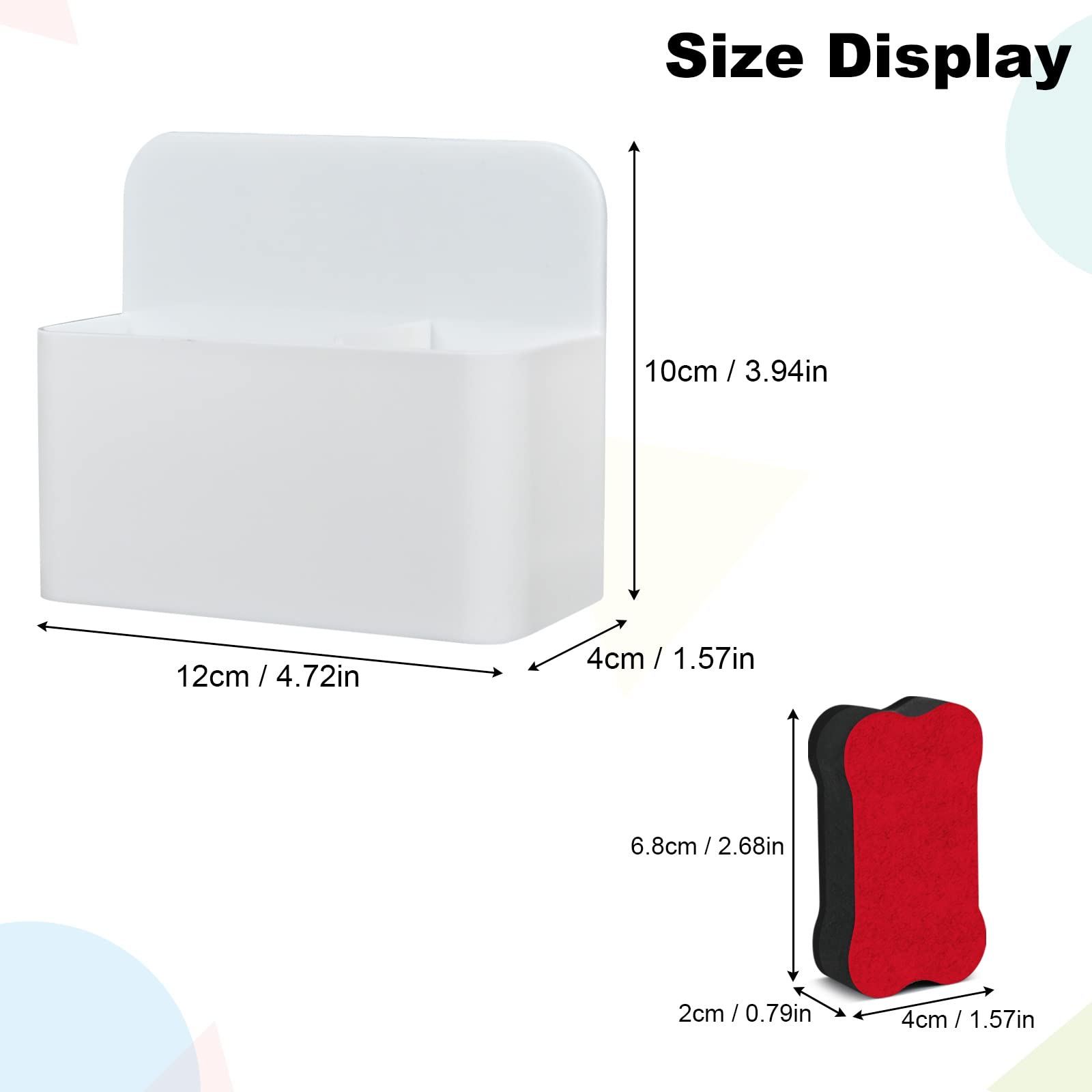 Porte-stylo magnétique suspendu et absorbable, boîte de rangement pour stylos, tableau blanc Porte-stylo magnétique suspendu et absorbable, boîte de rangement pour stylos, tableau blanc