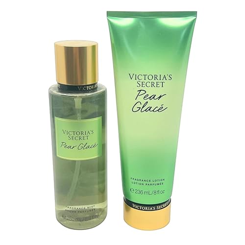 Victoria's Secret Pear Glace Fragancia Mist 8.4oz y loción de fragancia 8oz - Set