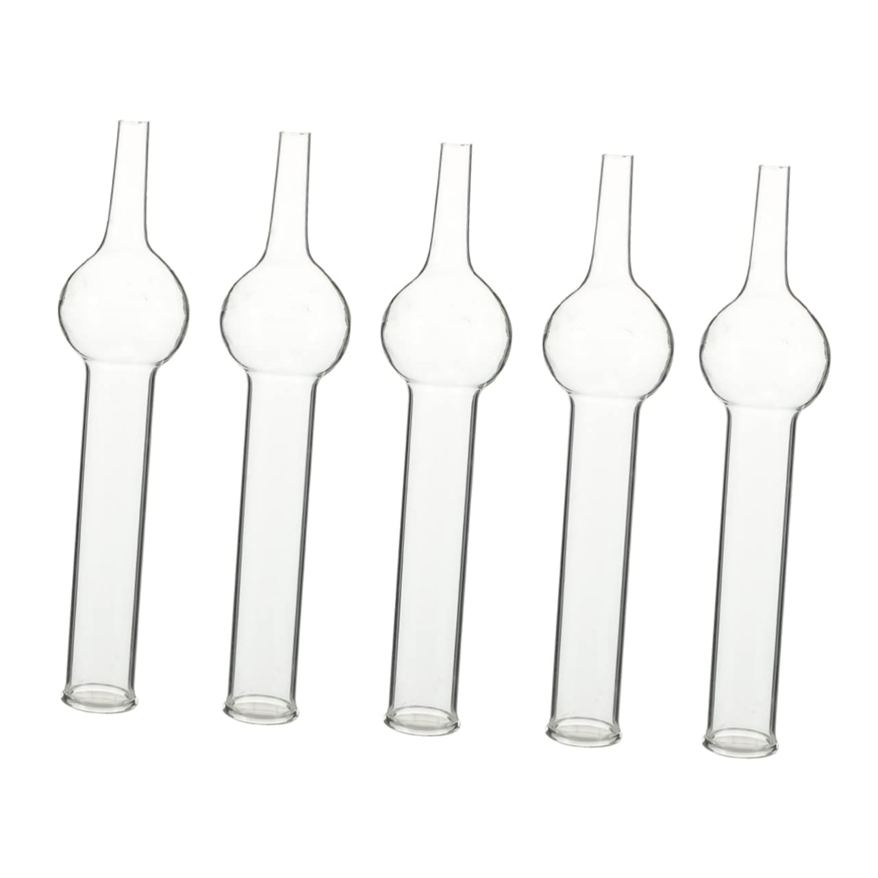 PLAFOPE 5 Stück Trockenröhrchen aus Glas mit Einer Kugel Glastrockenrohre für Labore und Chemische Experimente Geeignet für Schulunterricht Lehrer und Schüler