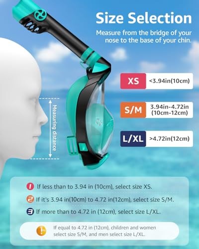 WSTOO Máscara de Snorkel de Cara Completa, Equipo de Snorkel Dry Top para Adultos, Diseño Plegable Panorámico de 180° con Montura para Cámara, Respiración Segura por Boca/Nariz, Anti-Niebla y Anti-Fugas miniatura 6
