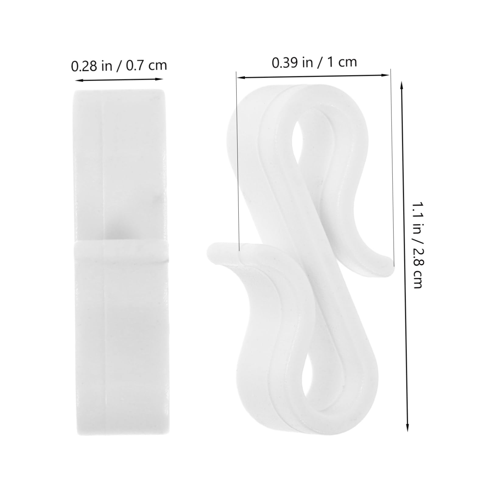 Holibanna 50-Pack Weatherproof Gutter Hooks S-Clip for Outdoor Lights Christmas Decorations Easy Hanging Plastic