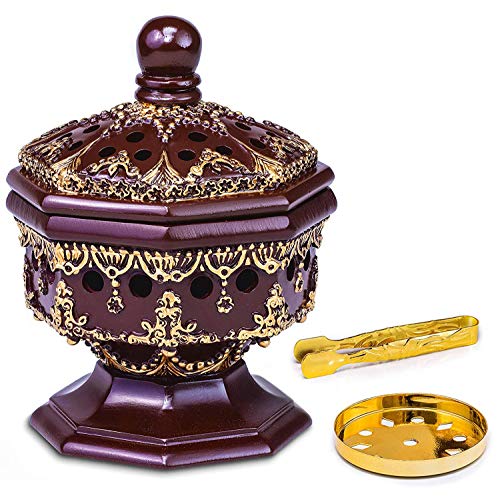 AM Charcoal Incense Burner - Bakhoor Burner, Frankincense Resin Burner - for Office