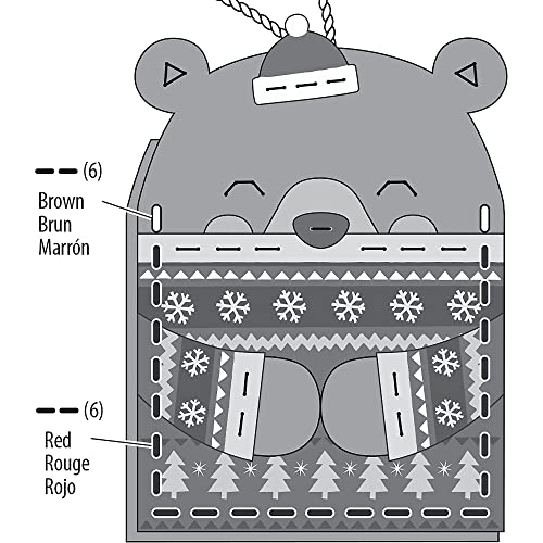 Image of Dimensions 72-08291 DIY Christmas Ornaments and Gift Card Holders Felt Applique Kit, Sizes Vary, Multicolor, 4pcs