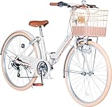 GRAPHIS(グラフィス) GR-APRICOT 子供用自転車 24インチ シマノ 6段変速 手元スイッチ LED ホワイト