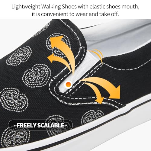 Image of Women's Canvas Slip On Sneakers Non Slip Loafers | low top non slip on walking breathable casual comfortable fashion tennis