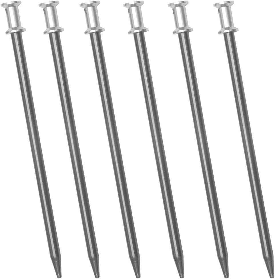 WechselPack of 6 Clip-on Tents Hering Pipe Pig Pegs | Extra Long and Impact Resistant Suitable for Rocky Floors | 20 cm Long