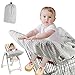 Aceshop Réglable Bébé Supermarché Shopping Trolley Protège Siège Housse de chaise haute universelle pour tout-petits et housses de coussins panier avec sac transport, poussettes lavables organiseurs