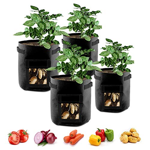 3 Pack Gallon Potato Grow Bag - Planter Bags Pot PE Cloth Tomato