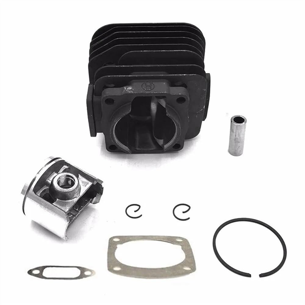 Kit de Cilindro y pistón Compatible con Accesorios y Herramientas de reparación de Motosierra de 48mm para cortacésped