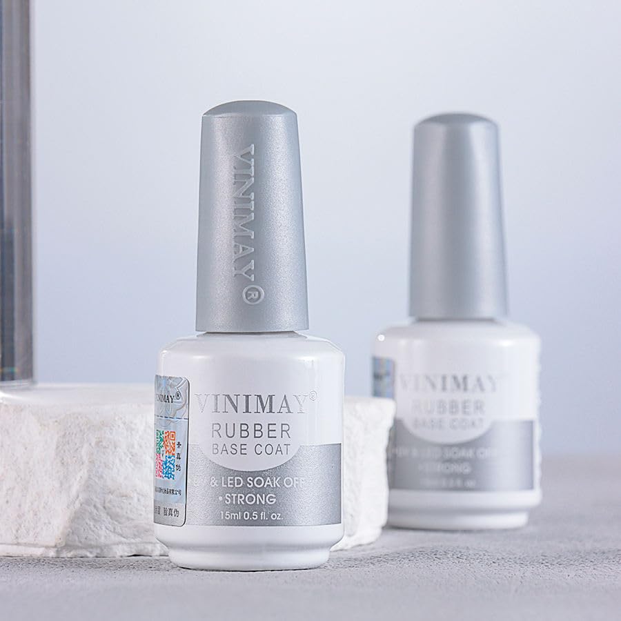 VINIMAY Professional Rubber Base Coat Gel 15ml | Strong Adhesion UV & LED Soak Off Nail Gel Polish Base for Long Lasting Nails-image-10