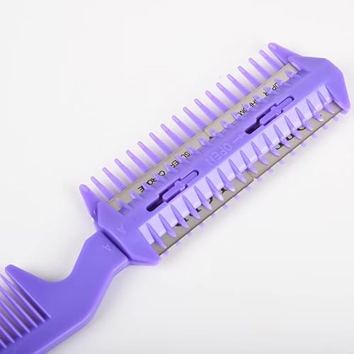 6 piezas de recortadora de puntas abiertas de doble filo, peine para adelgazar el cabello para cortes de pelo delgados en casa, mujeres y hombres (6