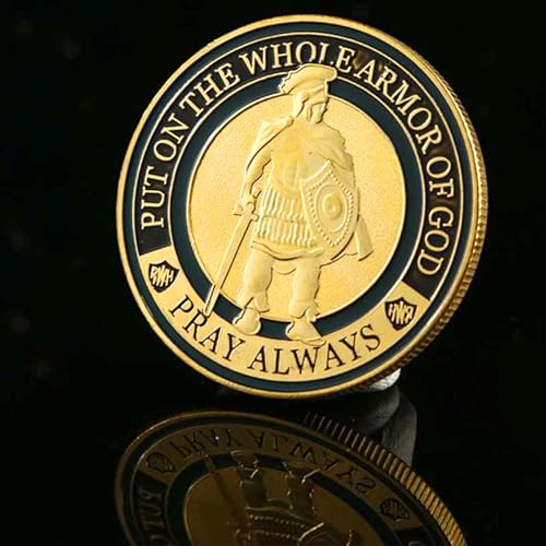 Moneda conmemorativa Armor of God Challenge Coin miniatura 5