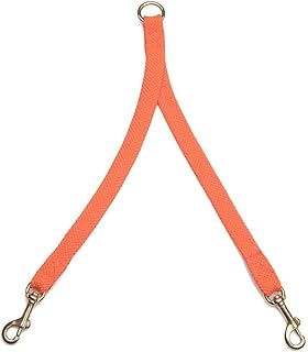 Mendota Pet 2 Dog Coupler - Dog Leash - Made in The USA - Orange, 1 in x 28 in