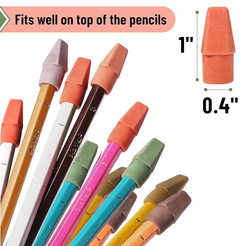Image of Mr. Pen- Pencil Erasers Toppers, 120 Pack, Colorful, Latex Free, No Smudge | Mr Pen Erasers for Pencils