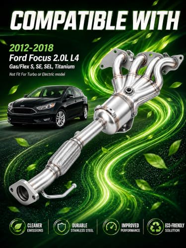 Image of Catalytic Converter Kit Direct-Fit Ford Focus 2012 2013 2014 2015 2016 2017 2018 2.0L L4 Replaces 674-137 16647