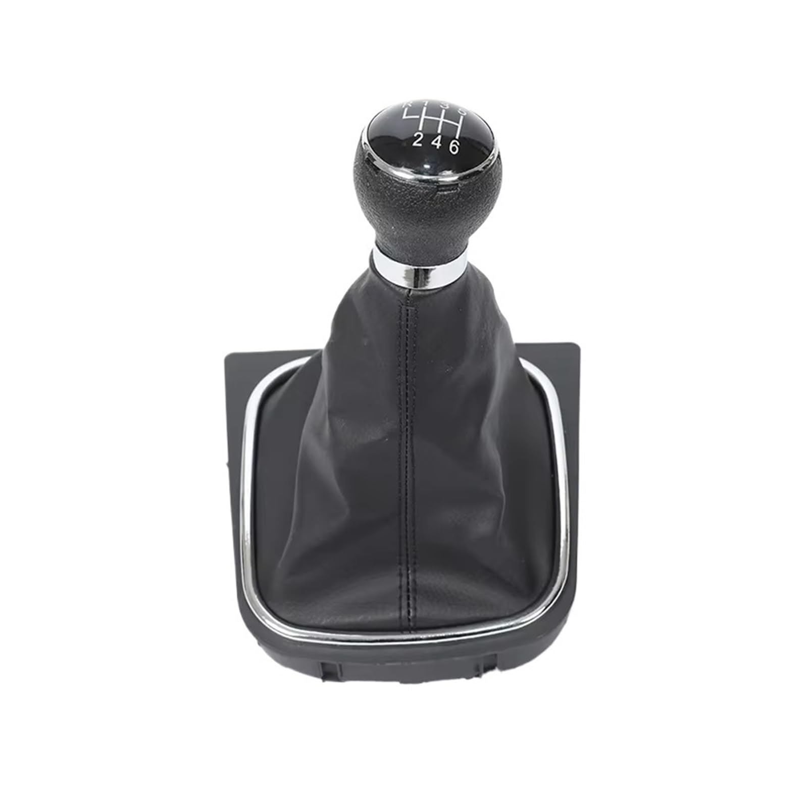 SRVSQTPTVK Car Shift Knob Manual 5/6 Speed Gear Shift Knob PU Boot for VW for Golf 5 MK5 for 6 MK6 for Jetta Rabbit(6 Speed Black Line)