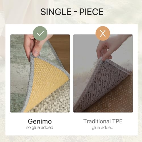 Image of GENIMO 8x10 Washable Area Rugs for Living Room, Non Slip, Sage Green Ivory | Large Vintage Floral Rug, Stain Resistant, Low Pile and Lightweight for Bedroom, Dining Room and Home Office