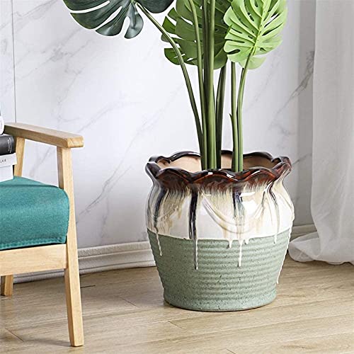 Grand vase coloré en céramique cylindre YRYRYW pour plante