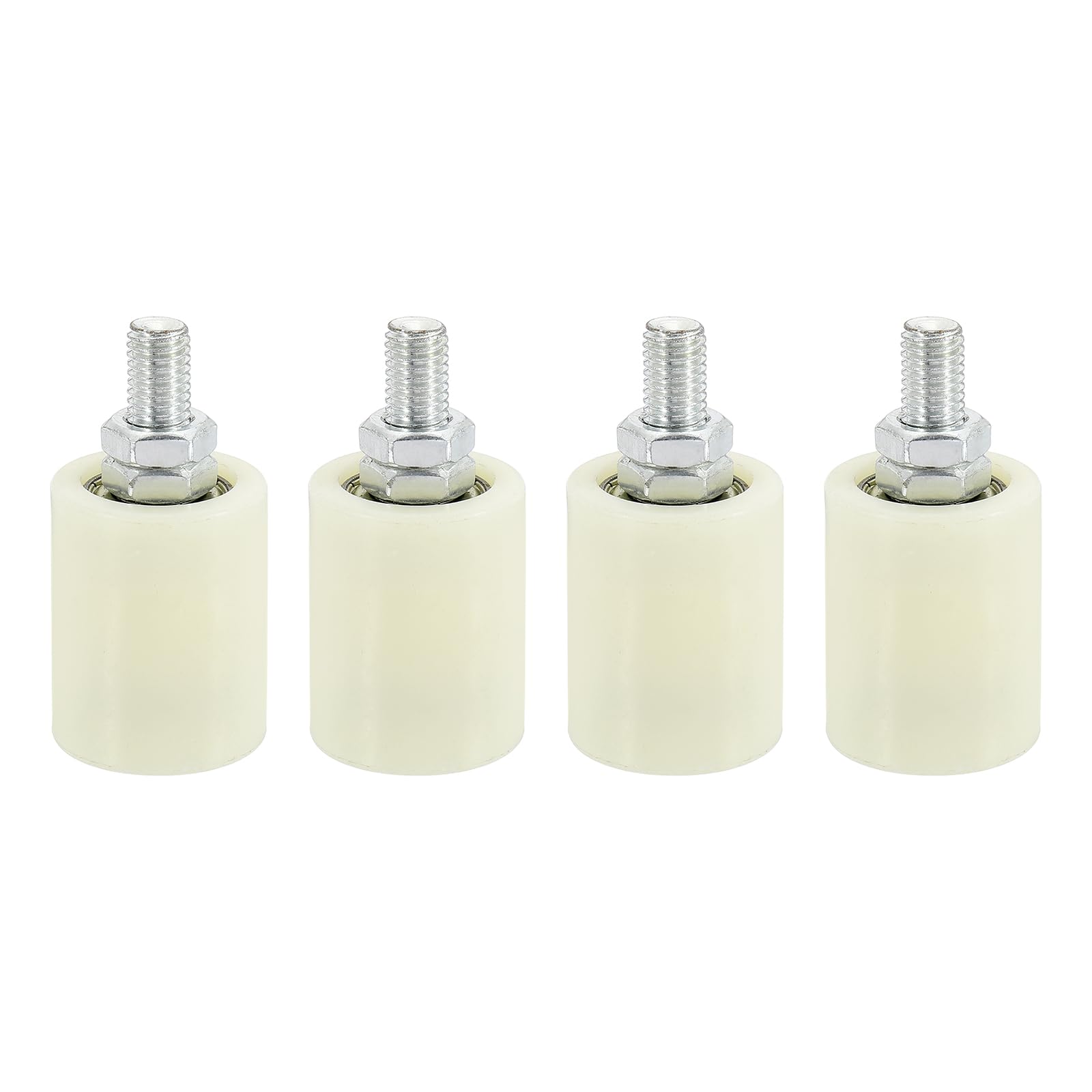 PATIKIL 50mmx45mm Slide Gate Guide Roller, 2Set Adjustable Nylon Rollers for Sliding Rolling Gate of Balconies Bedrooms Bathrooms Shops Industry, White
