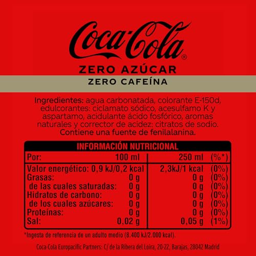 Miniatura 2 de Coca-Cola Zero Sin Cafeína Refresco De Cola Pack 4 X 2 L
