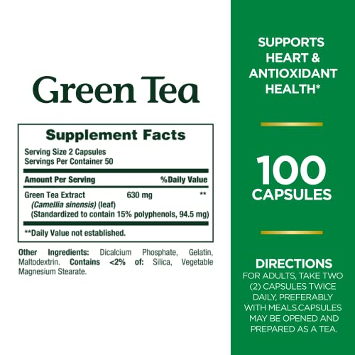 Nature'S Bounty B001G7QYMO Green Tea Pills And Herbal Health Supplement, Supports Heart And Antioxidant Health thumb #1