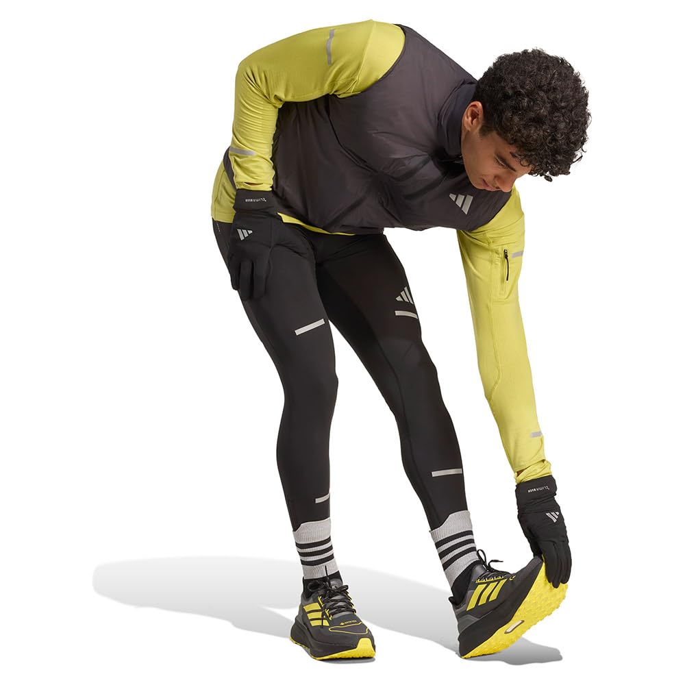adidas Men's Camiseta de Running con Cremallera hasta el Pecho Adi365 Climawarm+
