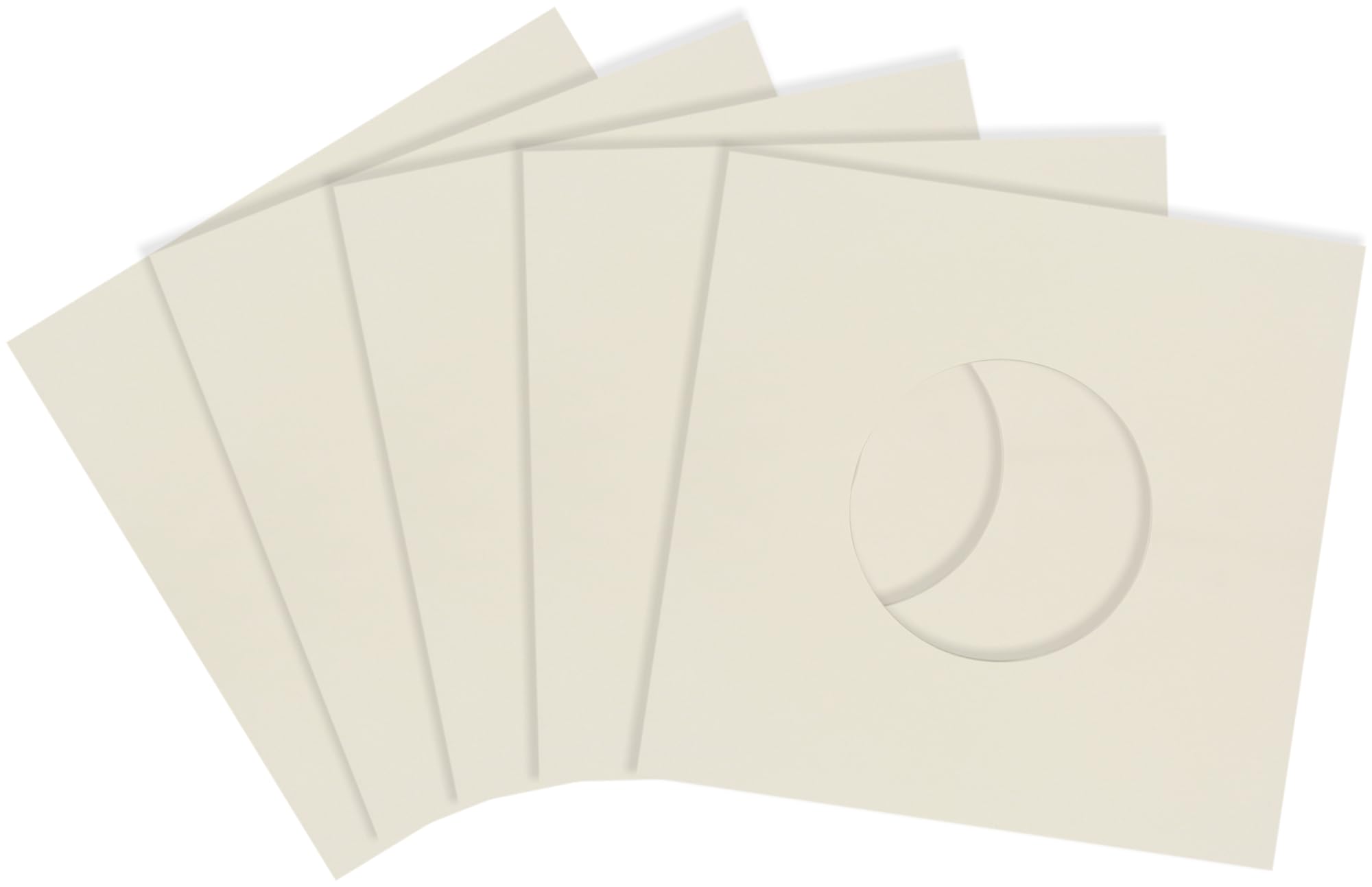 07IWIV - 100 custodie interne in vinile avorio da 17,8 cm a 45 giri/min, qualità per archiviazione, carta super pesante 29 # con foro