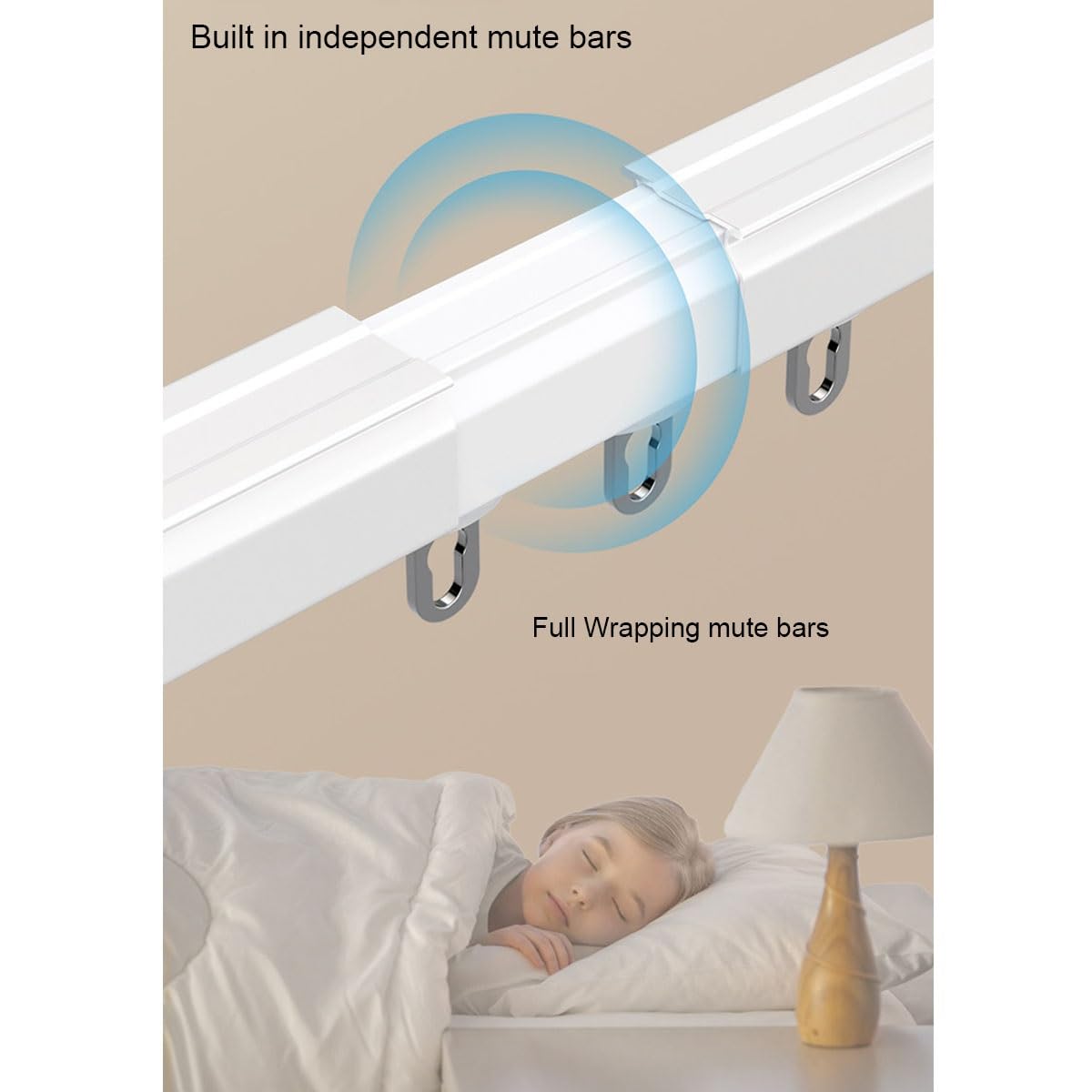Binario per tenda in alluminio resistente, montaggio a soffitto, 0,5 m - 15 m, set con rulli silenziosi, ideale per tende da letto e divisori (3,7 m)