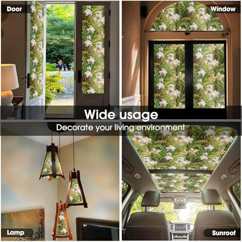 Vinilo decorativo adhesivo para ventana 40x300 cm verde miniatura 5