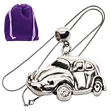 Dave The Bunny VW Bug Necklace with Stainless Steel Snake Chain - Elegant Car Decor and VW Beetle Accessories for Women - Perfect Car Accessories Gift for Women and Car Enthusiasts