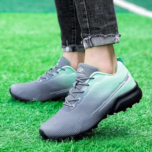 Image of Men's Trail Running Shoes Lightweight Breathable Walking Hiking Sneakers Outdoor Athletic Tennis Cross Training Shoes