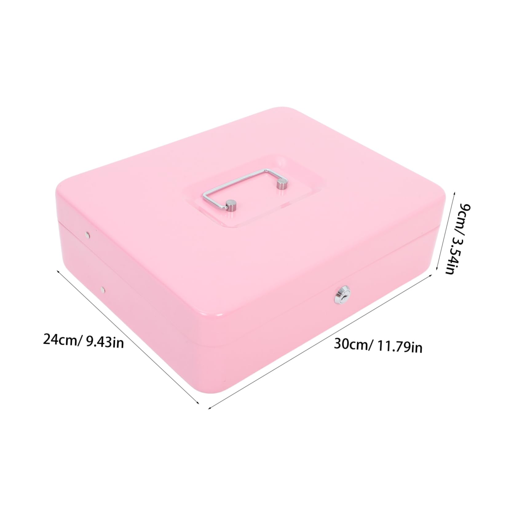 Caja De Caudales Con Llave De Metal Para Almacenamiento Seguro Para Comercios Hostelería y Oficinas Organizadora De Caja Con Cerradura y Llave
