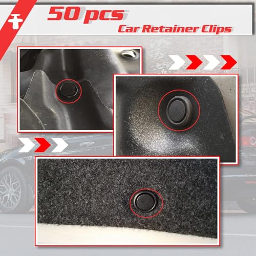 Image of OTUAYAUTO 50PCS Plastic Retainer Clips, Engine Cover Fasteners Clips - Replacement for Lexus & Toyota 2002-2019, Splash Shield Clips Replace OEM: 90467-07201