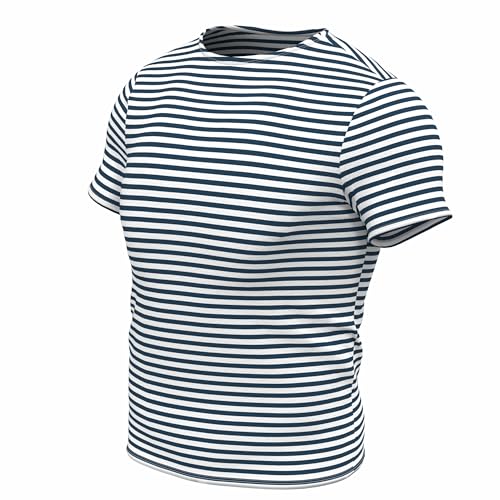 Genuine Striped Short Sleeved T-Shirt Top Cotton Sailor Shirt Original Telnyashka Тельняшка