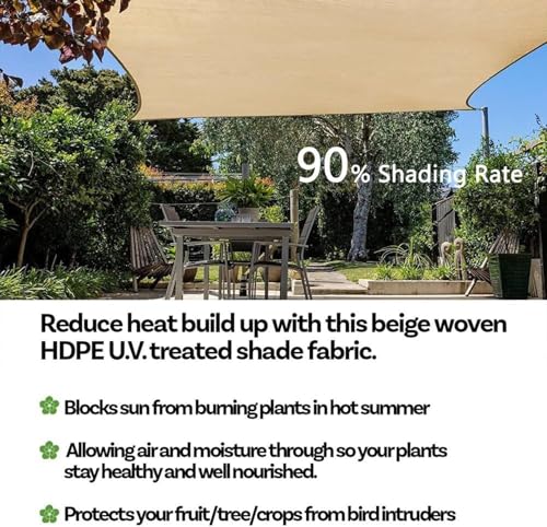 Voile d'ombrage respirante haute résistance avec œillets