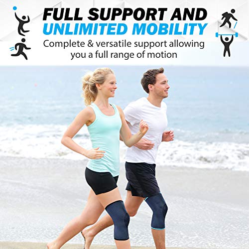 Image of POWERLIX Knee Brace Support - Best Compression Sleeve for Men & Women for Pain Relief- Superior Braces for Meniscus Tear & Arthritis, Please Refer to The Sizing Chart | Best Knee Brace for Men & Women, support for Running, Basketball, Weightlifting, Gym, Workout, Sports