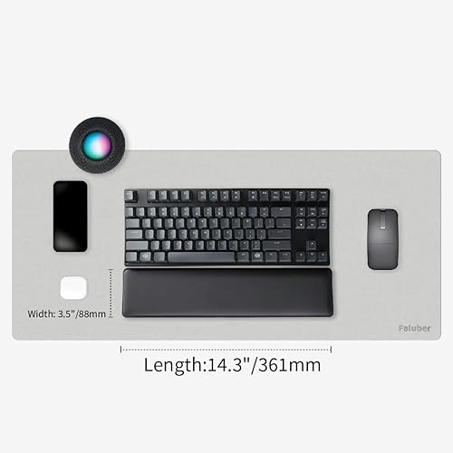 Miniatura 3 de Faluber Reposamuñecas de gel refrescante, 14.3 pulgadas de longitud para teclado sin teclado, reposamuñecas de espuma viscoelástica con almohadilla