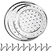 AMACOAM Dünsteinsatz Edelstahl Dampfgarer Dünsteinsatz Runde Dampfgareinsatz für Töpfe Stand Dampf Regal Streamer Rack Dampf Tablett Platte für Hause Küche Restaurant 20/22/26cm 3er Pack mit Clip