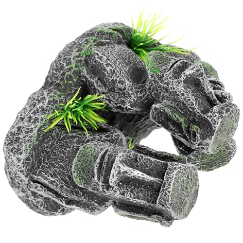 SWETRACE Adorno de Resina Moai para Peceras, Estatua Romana Pequeña para Decoración de Acuarios, Suministro Seguro y Resistente para Hábitat Natural de Peces, Decoración Creativa