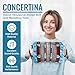 Concertinas，20 Buttons Accordion For Adults Professional Accordion for Beginners, Adjustable Hand Strap, Musical Instrument Accessories With Carrying Bag, Harmonica,Wipe Cloth（Blue）