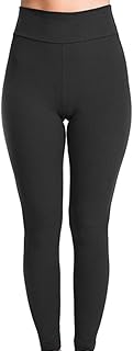 Leggings de cintura alta para mujer, leggings de control de barriga opacos elásticos suaves, talla grande para entrenamien...